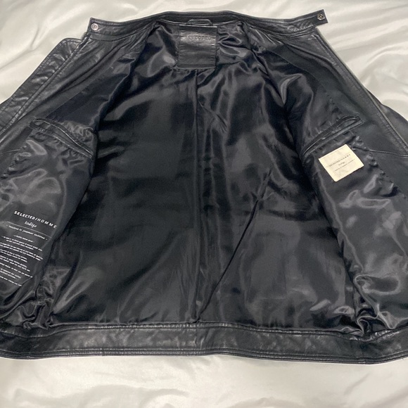 Cafe Racer Leather Jacket - Picture 2 of 3